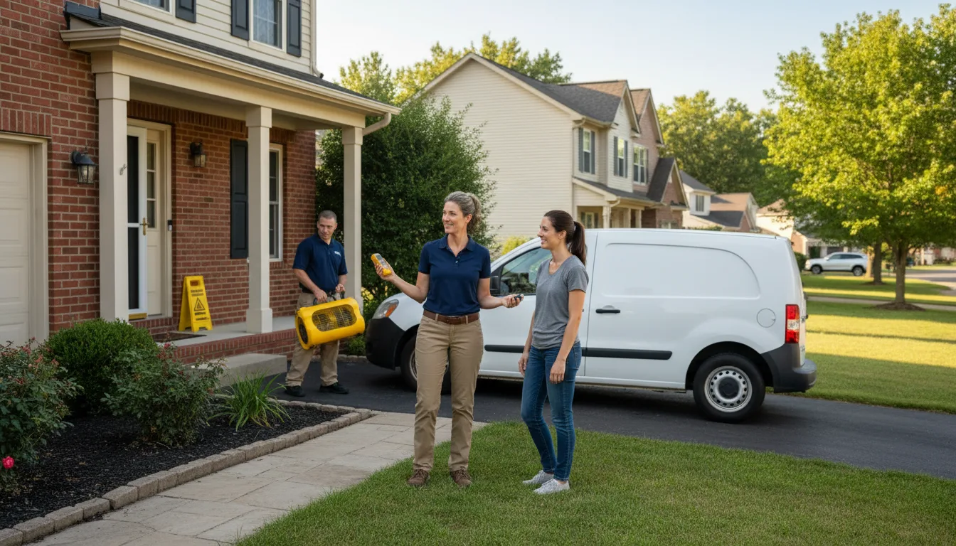 Residential water damage restoration in Belden, NE